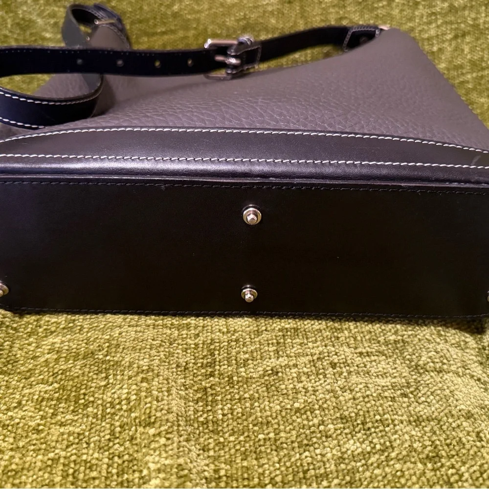 Dooney and Bourke Large Hobo in gray with black trim